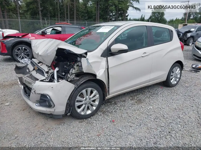 2016 Chevrolet Spark 1Lt Cvt VIN: KL8CD6SA3GC608493 Lot: 45389543