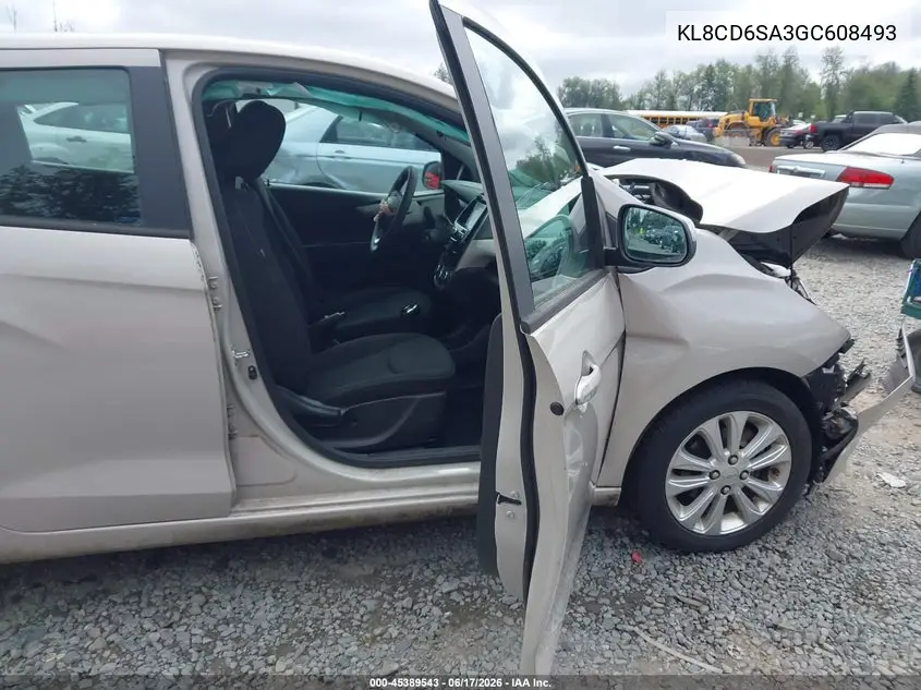 2016 Chevrolet Spark 1Lt Cvt VIN: KL8CD6SA3GC608493 Lot: 45389543