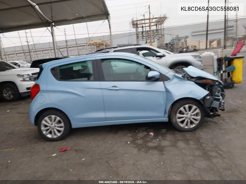 2016 Chevrolet Spark 1Lt Cvt VIN: KL8CD6SA3GC558081 Lot: 45421480