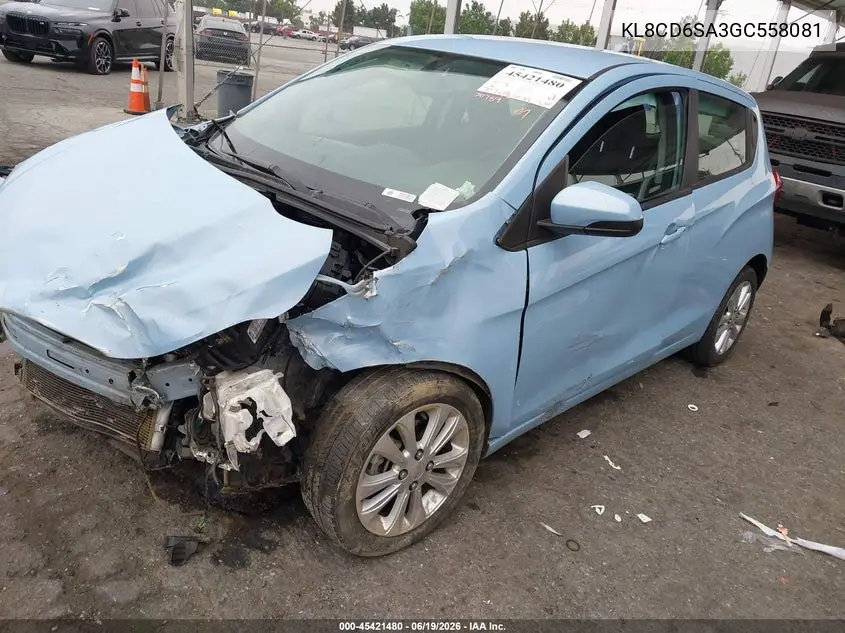2016 Chevrolet Spark 1Lt Cvt VIN: KL8CD6SA3GC558081 Lot: 45421480