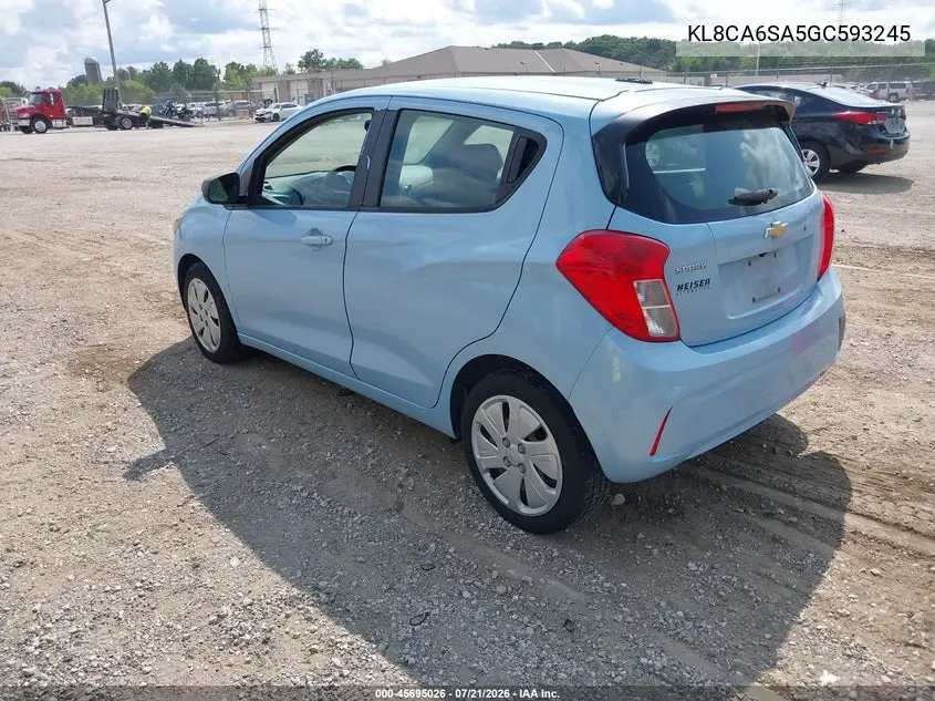 2016 Chevrolet Spark Ls Manual VIN: KL8CA6SA5GC593245 Lot: 45695026