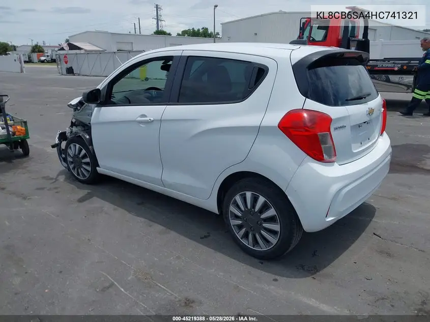 2017 Chevrolet Spark Ls Cvt VIN: KL8CB6SA4HC741321 Lot: 45219388