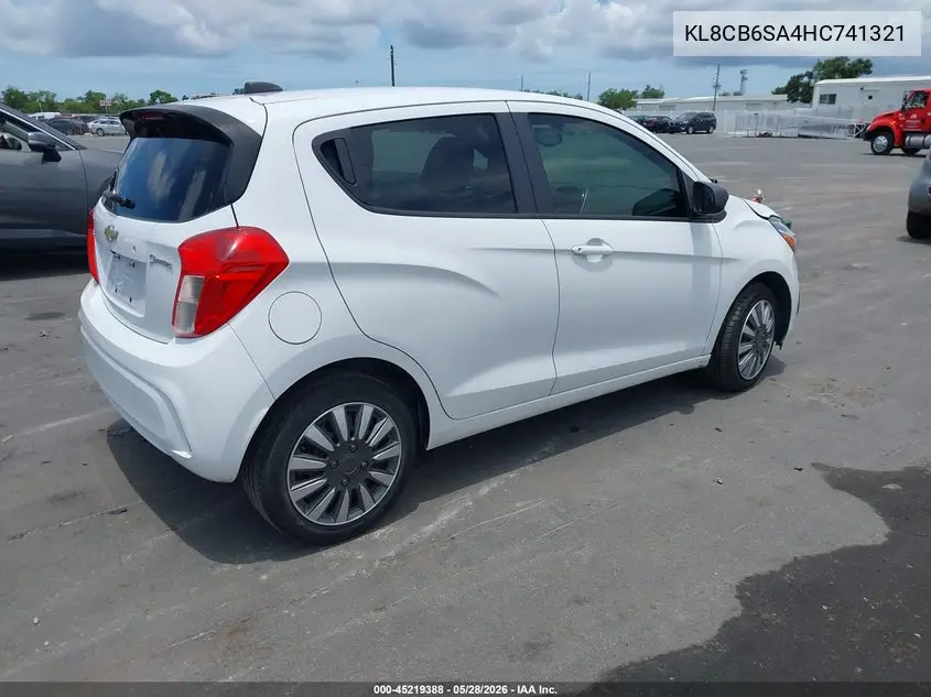 2017 Chevrolet Spark Ls Cvt VIN: KL8CB6SA4HC741321 Lot: 45219388