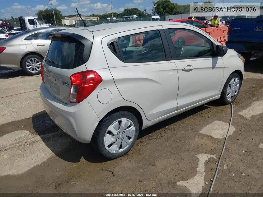 2017 Chevrolet Spark Ls Cvt VIN: KL8CB6SA1HC751076 Lot: 45558945