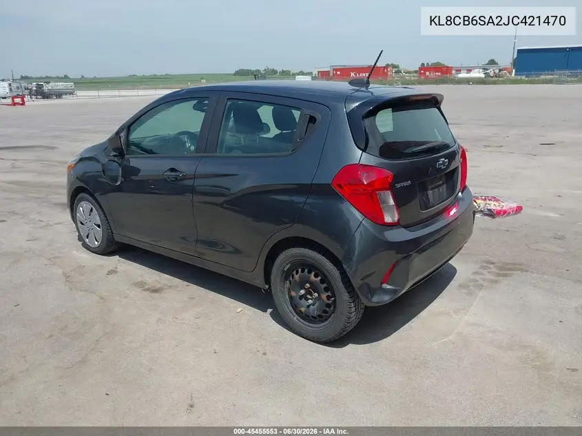 2018 Chevrolet Spark Ls Cvt VIN: KL8CB6SA2JC421470 Lot: 45455553