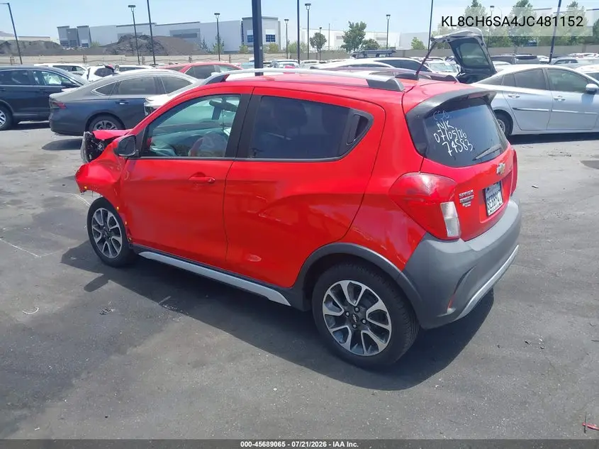 2018 Chevrolet Spark Activ VIN: KL8CH6SA4JC481152 Lot: 45689065