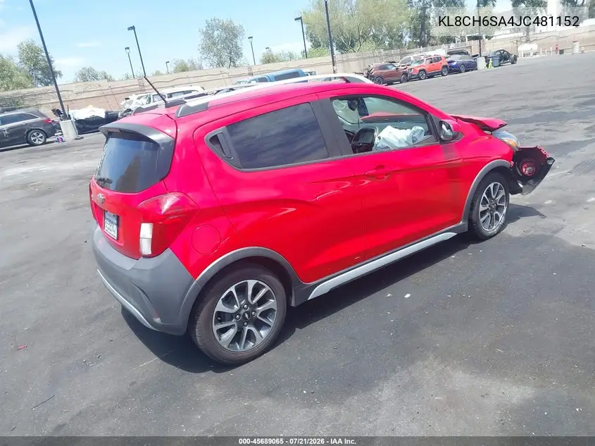 2018 Chevrolet Spark Activ VIN: KL8CH6SA4JC481152 Lot: 45689065