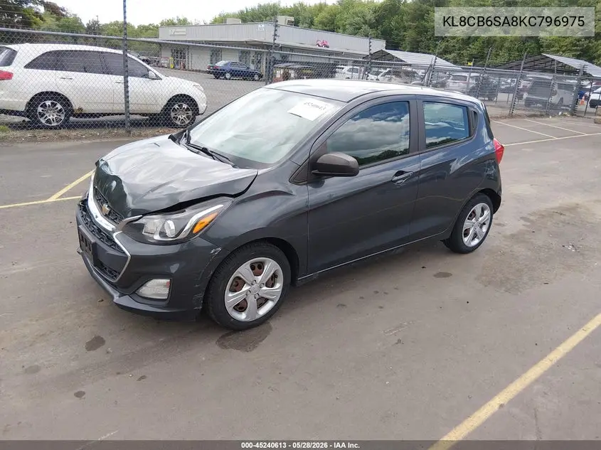 2019 Chevrolet Spark Ls Cvt VIN: KL8CB6SA8KC796975 Lot: 45240613
