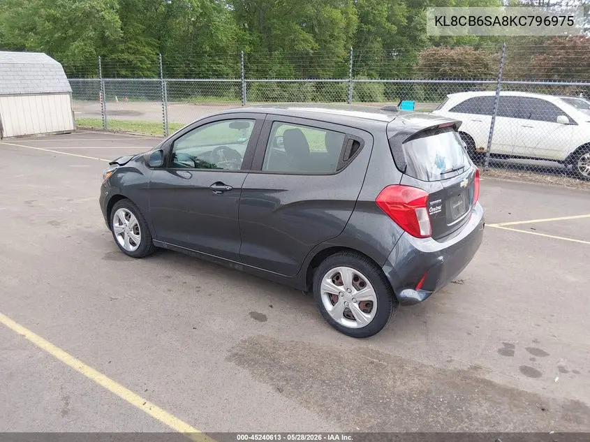 2019 Chevrolet Spark Ls Cvt VIN: KL8CB6SA8KC796975 Lot: 45240613