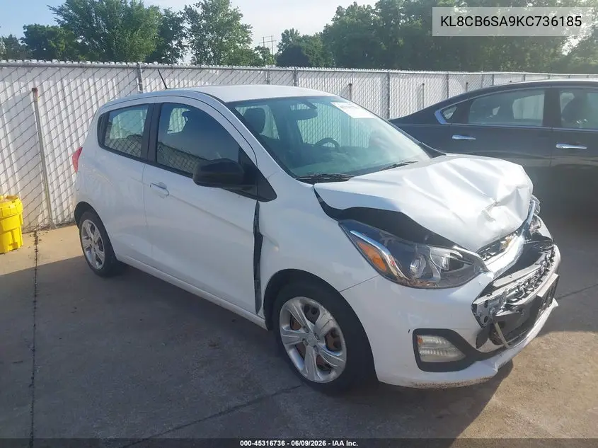 2019 Chevrolet Spark Ls Cvt VIN: KL8CB6SA9KC736185 Lot: 45316736