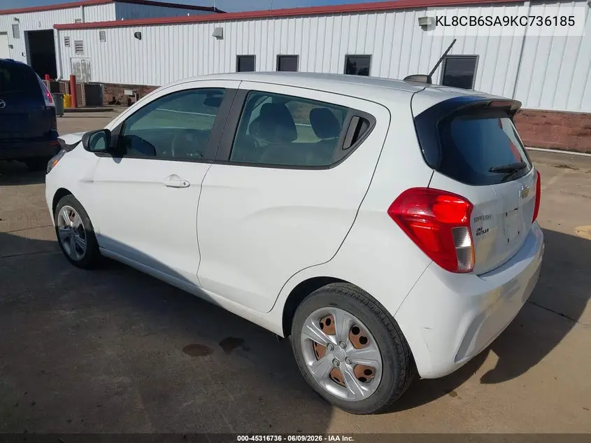 2019 Chevrolet Spark Ls Cvt VIN: KL8CB6SA9KC736185 Lot: 45316736
