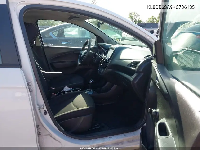 2019 Chevrolet Spark Ls Cvt VIN: KL8CB6SA9KC736185 Lot: 45316736