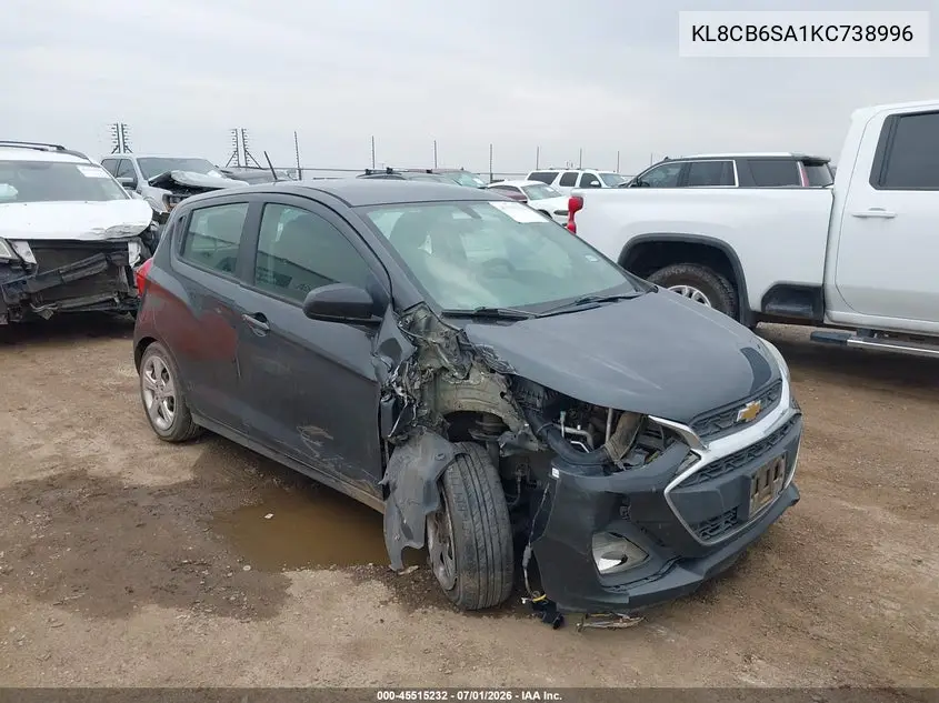 2019 Chevrolet Spark Ls Cvt VIN: KL8CB6SA1KC738996 Lot: 45515232