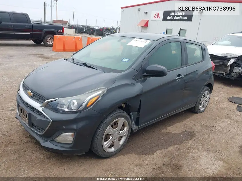 2019 Chevrolet Spark Ls Cvt VIN: KL8CB6SA1KC738996 Lot: 45515232