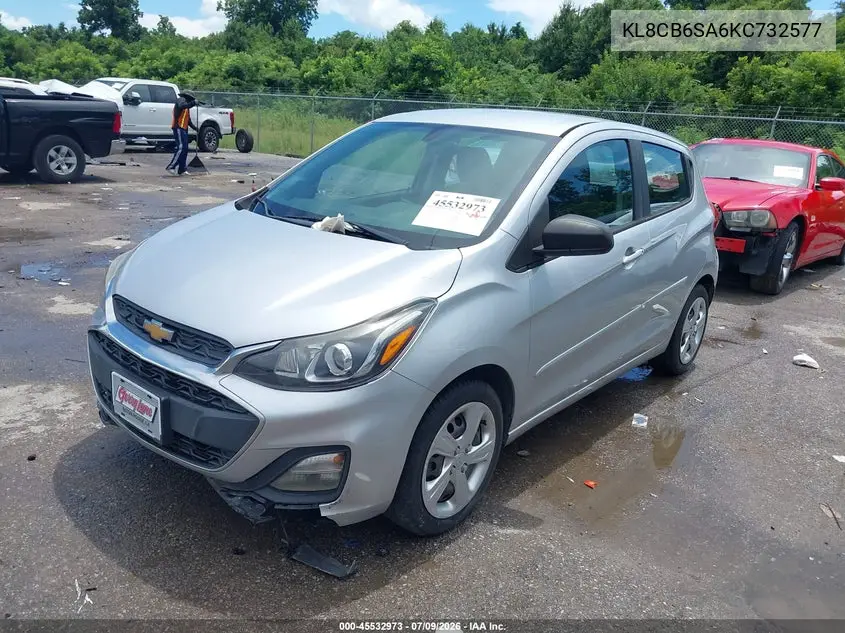 2019 Chevrolet Spark Ls Cvt VIN: KL8CB6SA6KC732577 Lot: 45532973