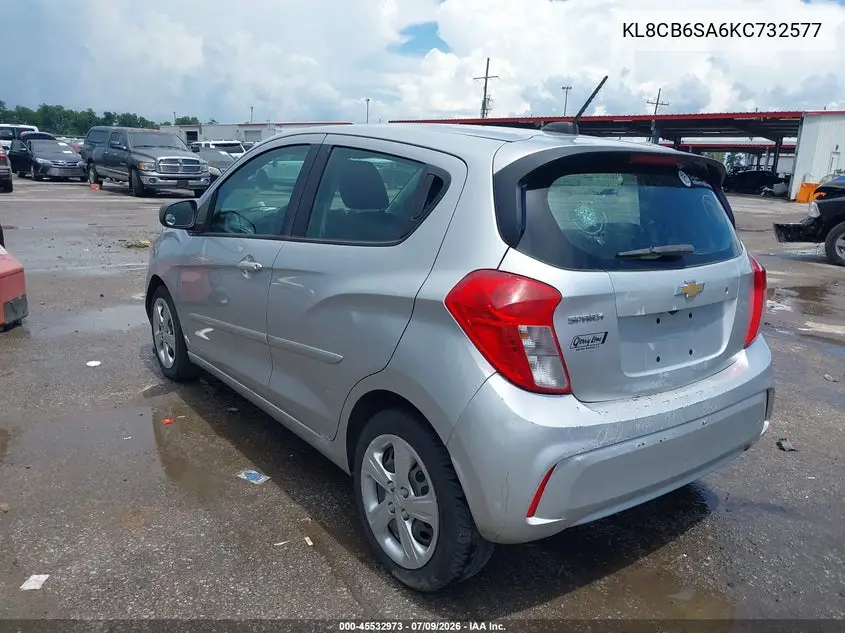 2019 Chevrolet Spark Ls Cvt VIN: KL8CB6SA6KC732577 Lot: 45532973
