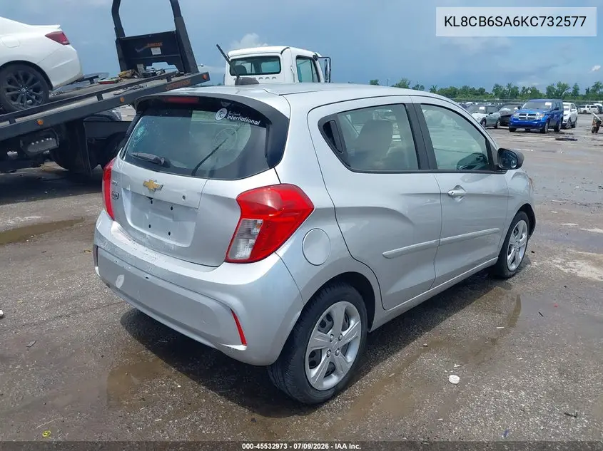 2019 Chevrolet Spark Ls Cvt VIN: KL8CB6SA6KC732577 Lot: 45532973