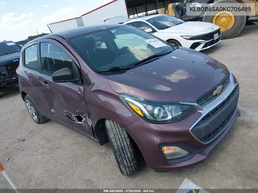 2019 Chevrolet Spark Ls Cvt VIN: KL8CB6SA0KC706489 Lot: 45538068