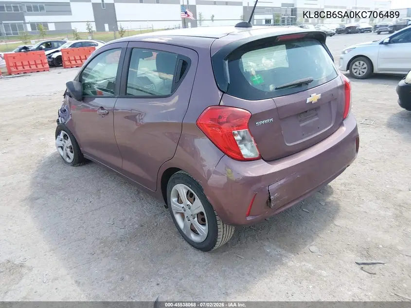 2019 Chevrolet Spark Ls Cvt VIN: KL8CB6SA0KC706489 Lot: 45538068