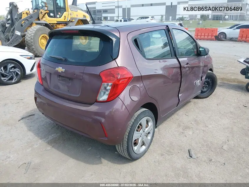 2019 Chevrolet Spark Ls Cvt VIN: KL8CB6SA0KC706489 Lot: 45538068