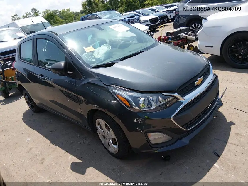 2019 Chevrolet Spark Ls Cvt VIN: KL8CB6SA7KC804709 Lot: 45564435