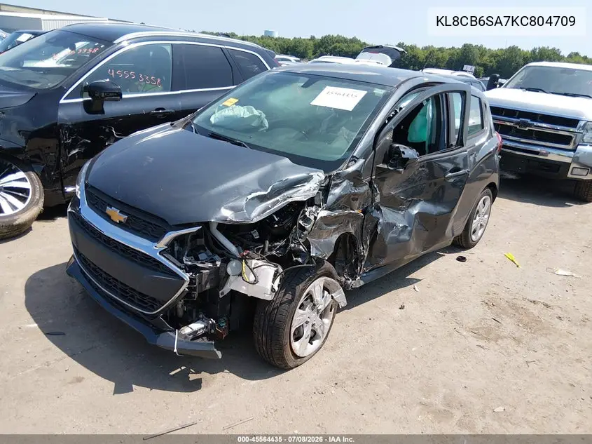 2019 Chevrolet Spark Ls Cvt VIN: KL8CB6SA7KC804709 Lot: 45564435