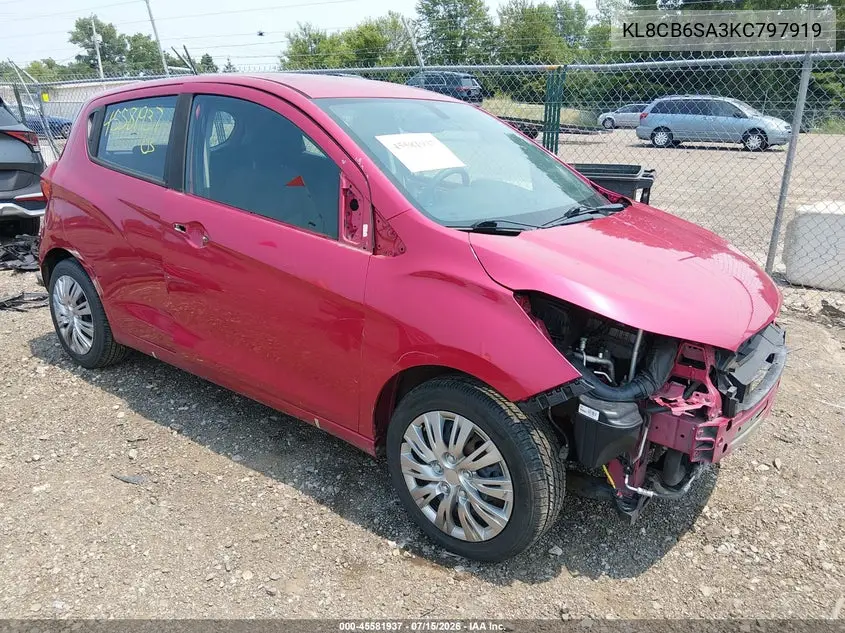 2019 Chevrolet Spark Ls Cvt VIN: KL8CB6SA3KC797919 Lot: 45581937