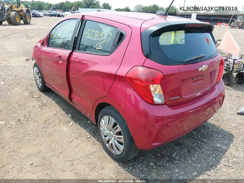 2019 Chevrolet Spark Ls Cvt VIN: KL8CB6SA3KC797919 Lot: 45581937