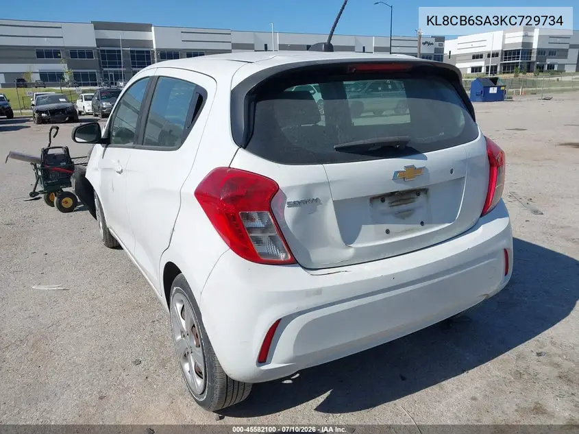 2019 Chevrolet Spark Ls Cvt VIN: KL8CB6SA3KC729734 Lot: 45582100