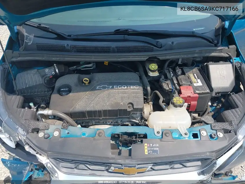 2019 Chevrolet Spark Ls Cvt VIN: KL8CB6SA9KC717166 Lot: 45640243