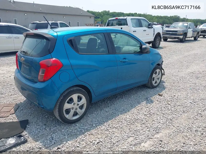 2019 Chevrolet Spark Ls Cvt VIN: KL8CB6SA9KC717166 Lot: 45640243