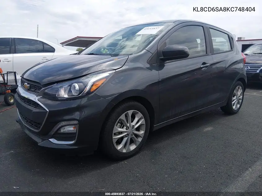2019 Chevrolet Spark 1Lt Cvt VIN: KL8CD6SA8KC748404 Lot: 45693837