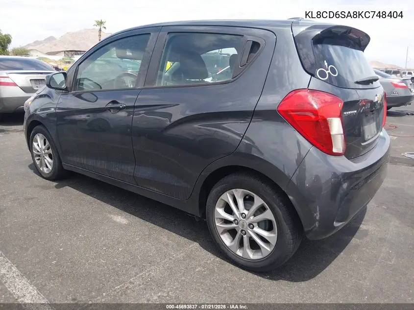 2019 Chevrolet Spark 1Lt Cvt VIN: KL8CD6SA8KC748404 Lot: 45693837