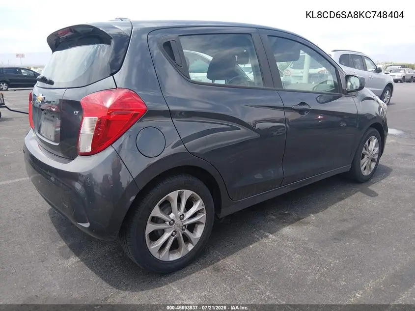 2019 Chevrolet Spark 1Lt Cvt VIN: KL8CD6SA8KC748404 Lot: 45693837