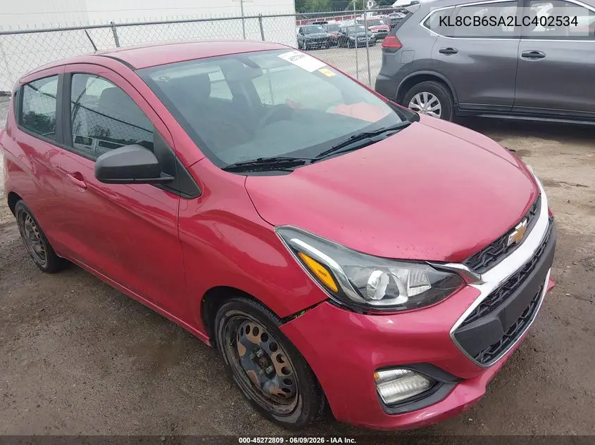 2020 Chevrolet Spark Fwd Ls Automatic VIN: KL8CB6SA2LC402534 Lot: 45272809