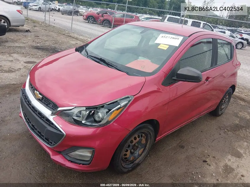 2020 Chevrolet Spark Fwd Ls Automatic VIN: KL8CB6SA2LC402534 Lot: 45272809