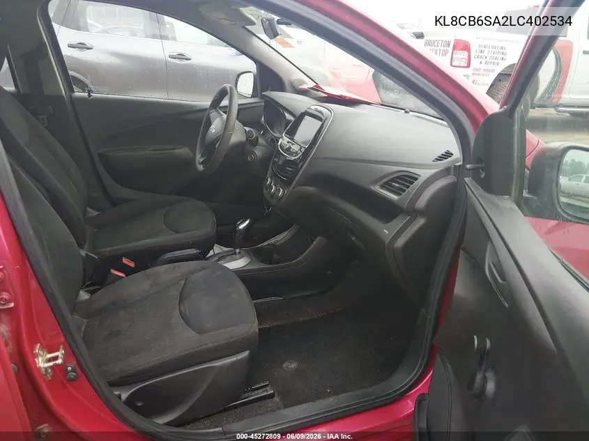2020 Chevrolet Spark Fwd Ls Automatic VIN: KL8CB6SA2LC402534 Lot: 45272809