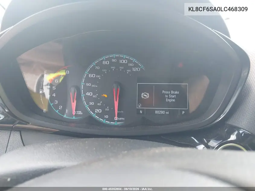 2020 Chevrolet Spark Fwd 2Lt Automatic VIN: KL8CF6SA0LC468309 Lot: 45352804