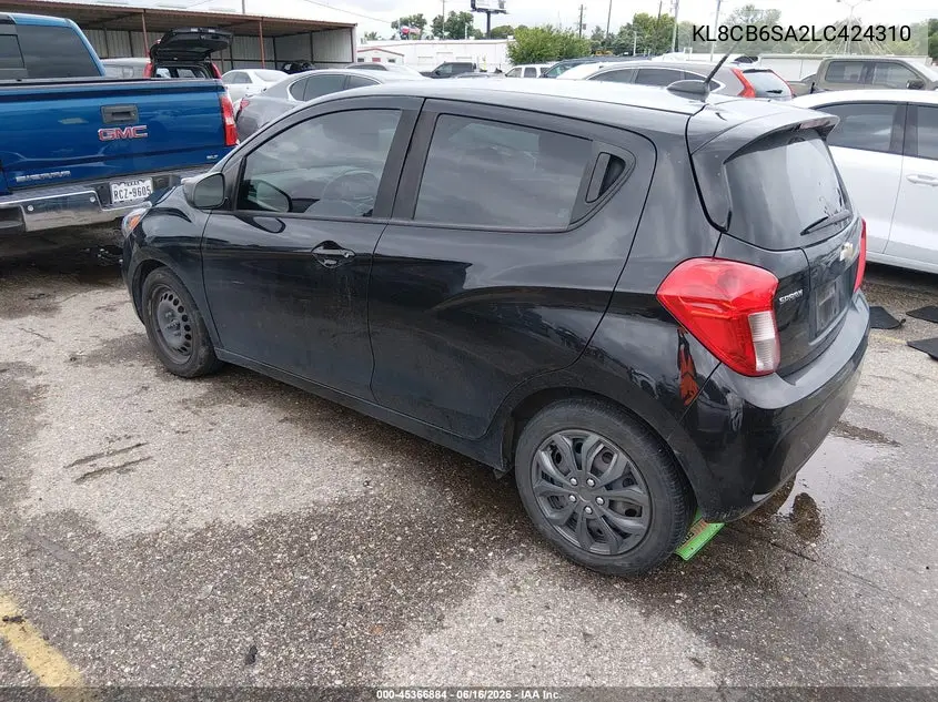 2020 Chevrolet Spark Fwd Ls Automatic VIN: KL8CB6SA2LC424310 Lot: 45366884
