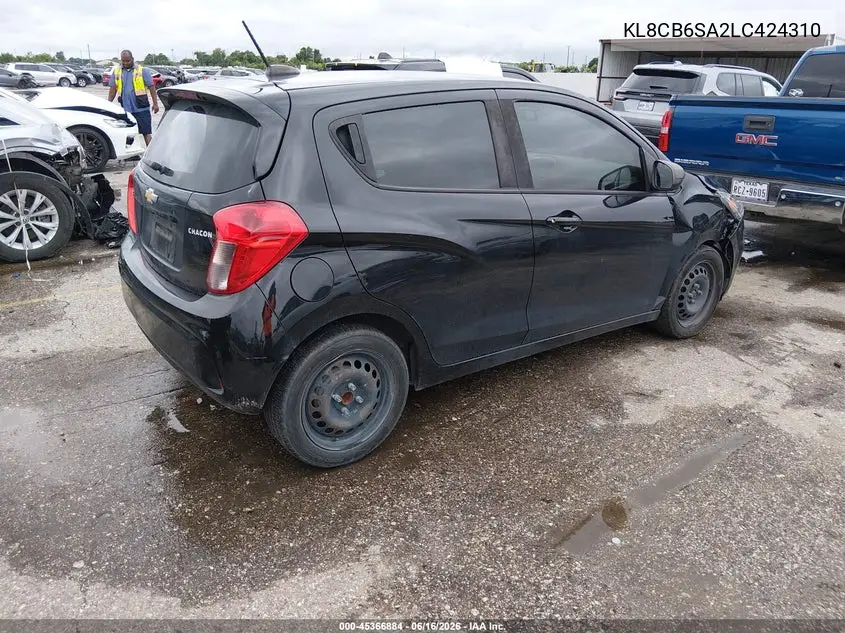 2020 Chevrolet Spark Fwd Ls Automatic VIN: KL8CB6SA2LC424310 Lot: 45366884