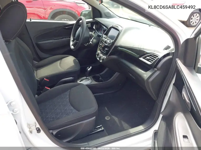 2020 Chevrolet Spark Fwd 1Lt Automatic VIN: KL8CD6SA8LC459492 Lot: 45440788