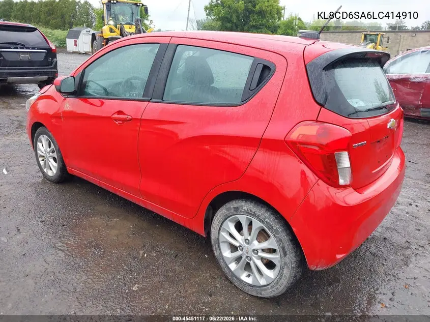 2020 Chevrolet Spark Fwd 1Lt Automatic VIN: KL8CD6SA6LC414910 Lot: 45451117