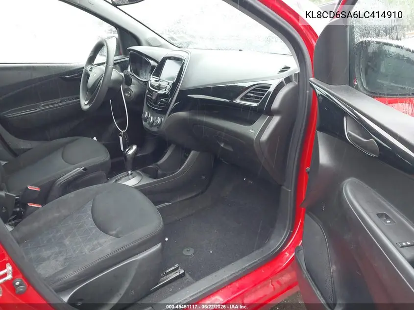 2020 Chevrolet Spark Fwd 1Lt Automatic VIN: KL8CD6SA6LC414910 Lot: 45451117