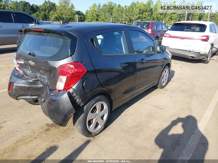 2020 Chevrolet Spark Fwd Ls Automatic VIN: KL8CB6SA9LC463427 Lot: 45520998