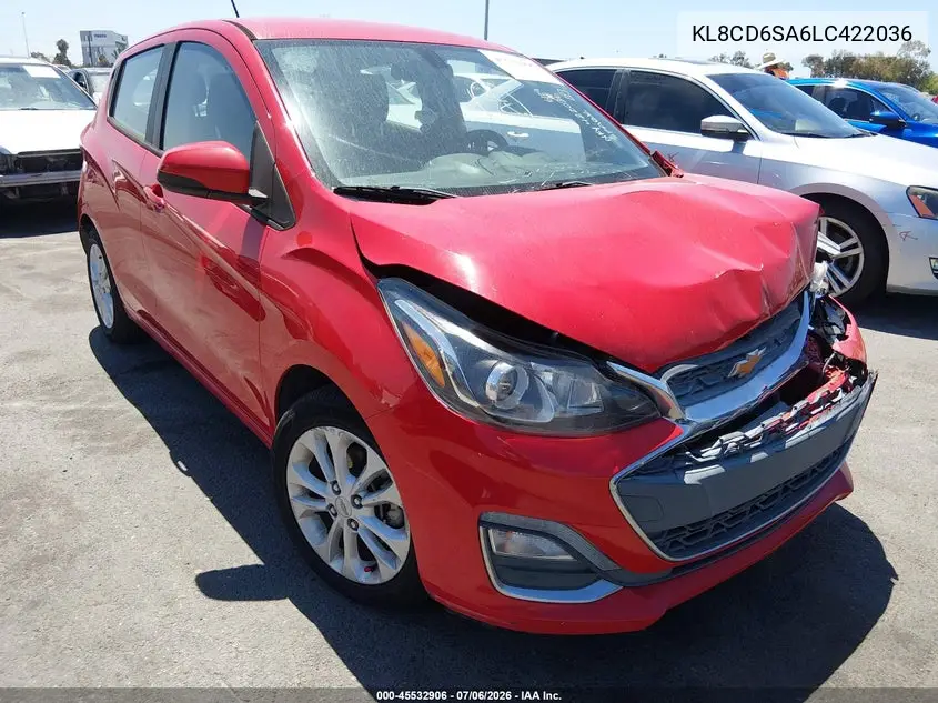 2020 Chevrolet Spark Fwd 1Lt Automatic VIN: KL8CD6SA6LC422036 Lot: 45532906