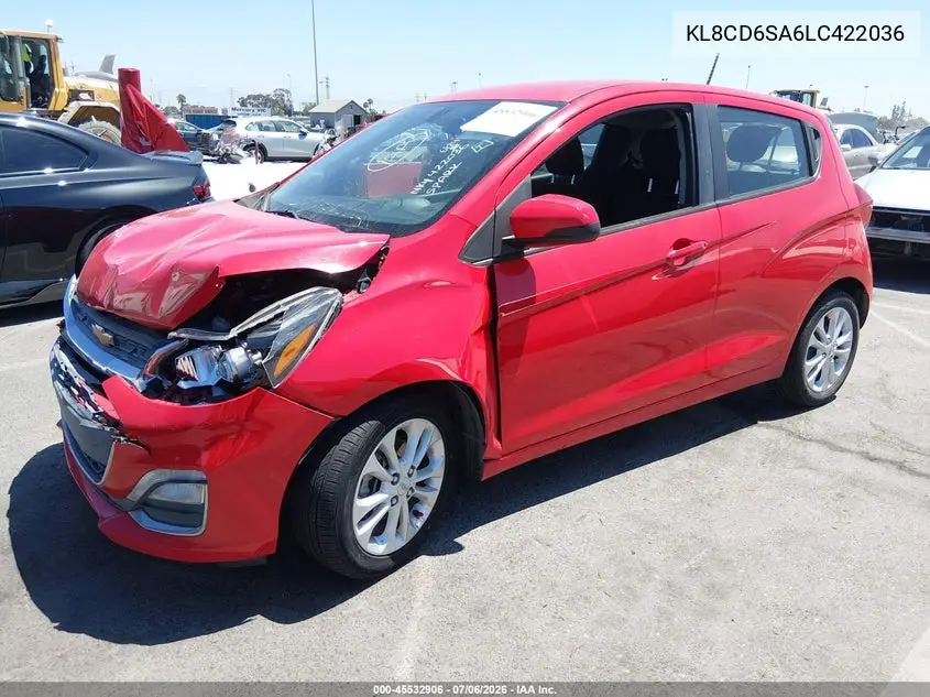 2020 Chevrolet Spark Fwd 1Lt Automatic VIN: KL8CD6SA6LC422036 Lot: 45532906