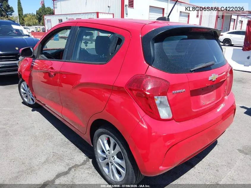 2020 Chevrolet Spark Fwd 1Lt Automatic VIN: KL8CD6SA6LC422036 Lot: 45532906