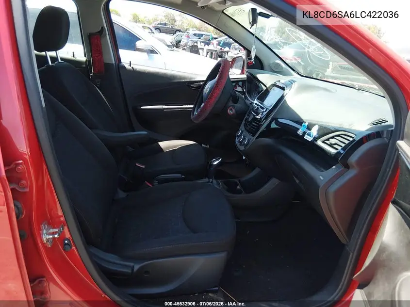 2020 Chevrolet Spark Fwd 1Lt Automatic VIN: KL8CD6SA6LC422036 Lot: 45532906