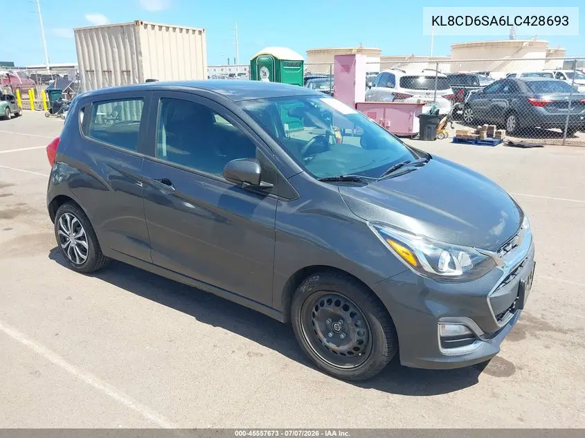 2020 Chevrolet Spark Fwd 1Lt Automatic VIN: KL8CD6SA6LC428693 Lot: 45557673
