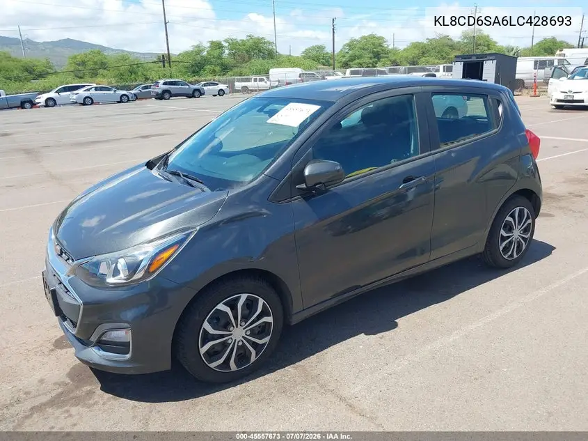 2020 Chevrolet Spark Fwd 1Lt Automatic VIN: KL8CD6SA6LC428693 Lot: 45557673